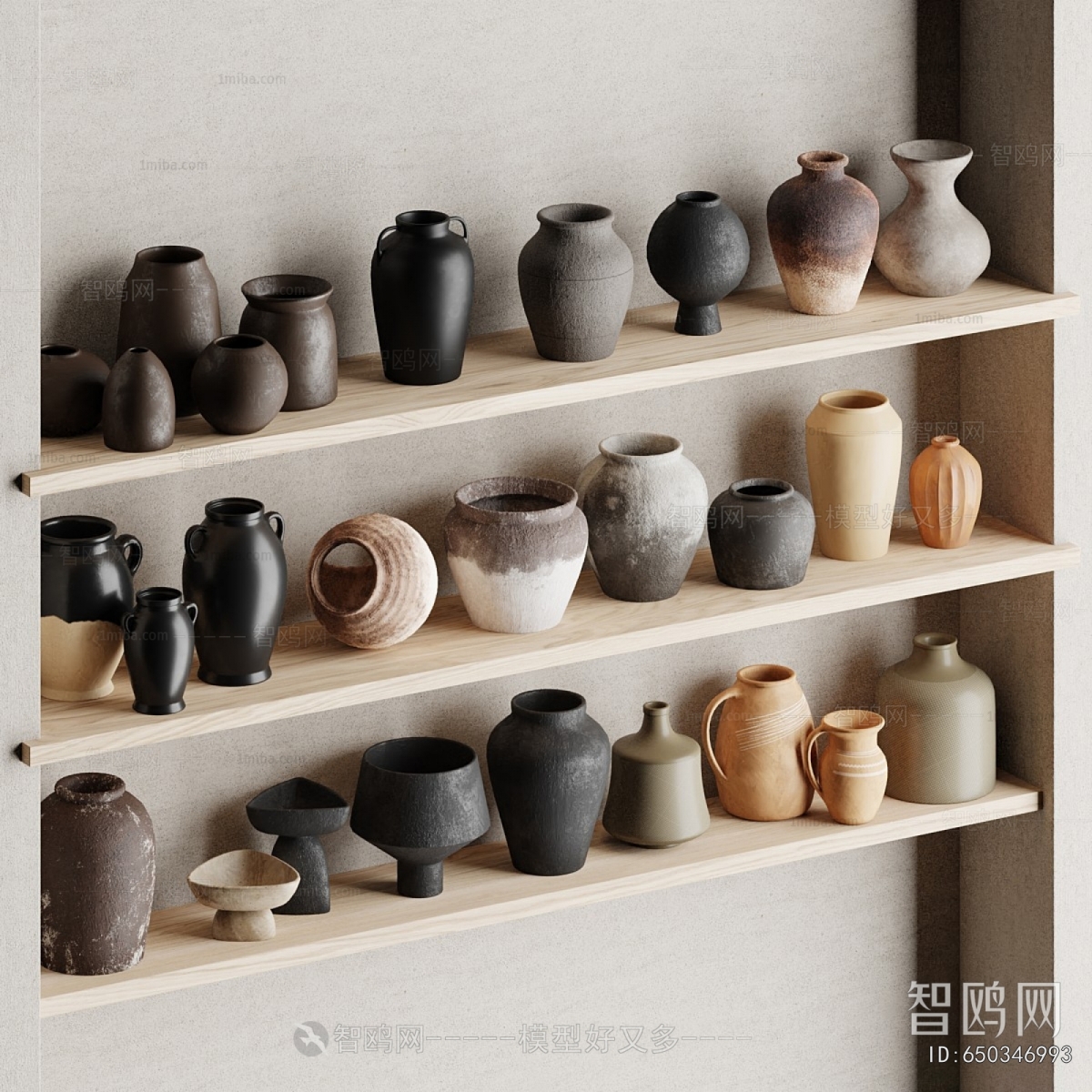 Wabi-sabi Style Clay Pot