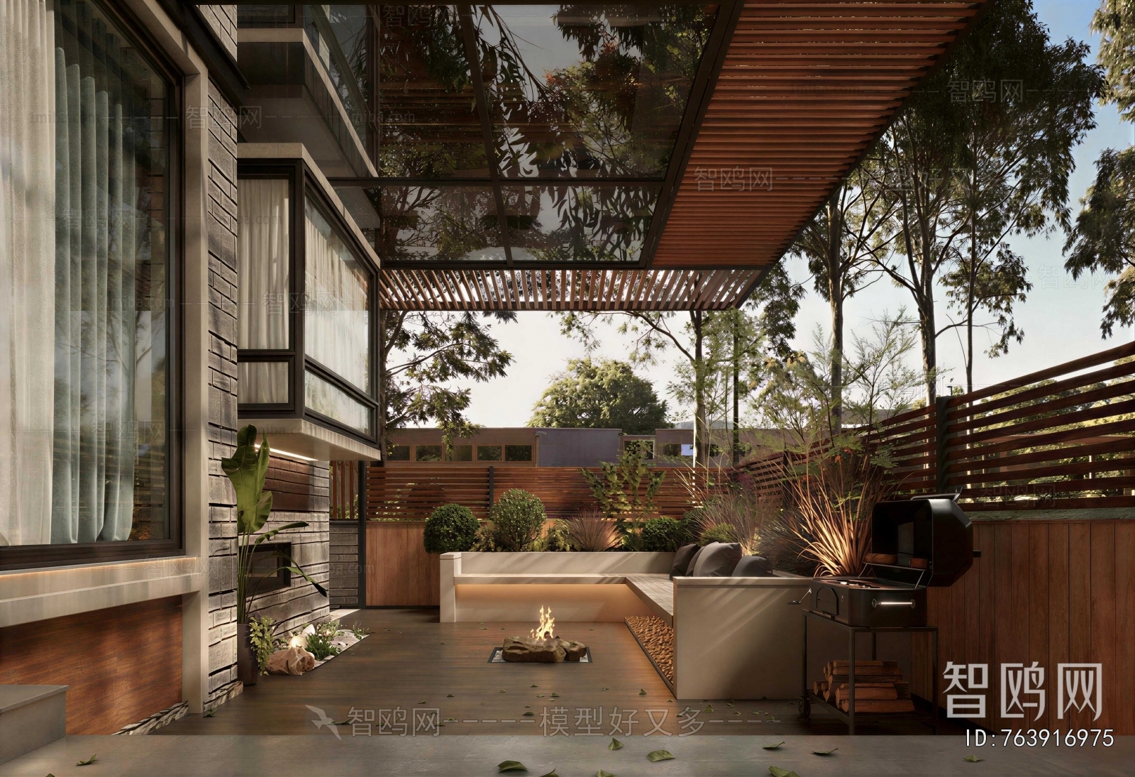 Modern Courtyard/landscape