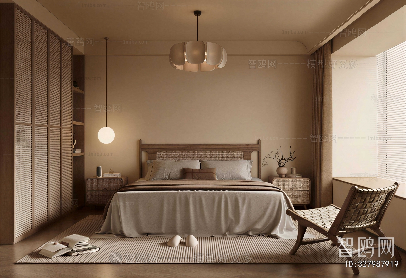 Wabi-sabi Style Bedroom