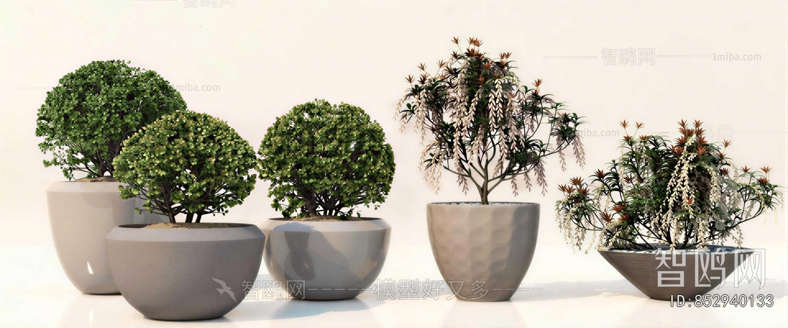 Modern Ground Green Plant Potted Plants