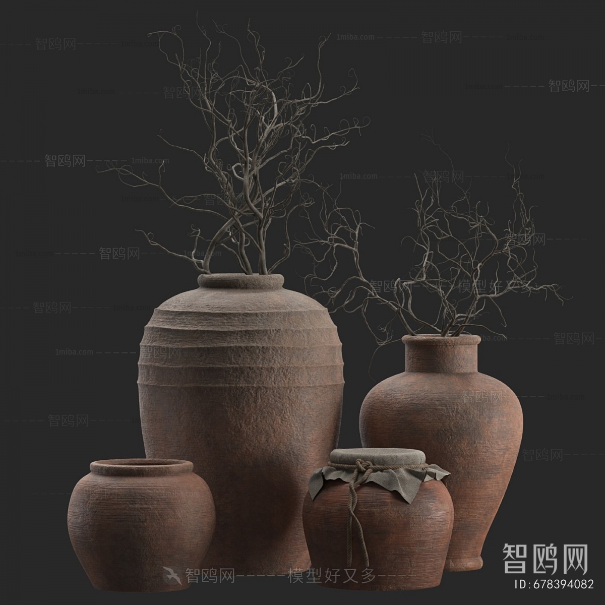 Wabi-sabi Style Clay Pot
