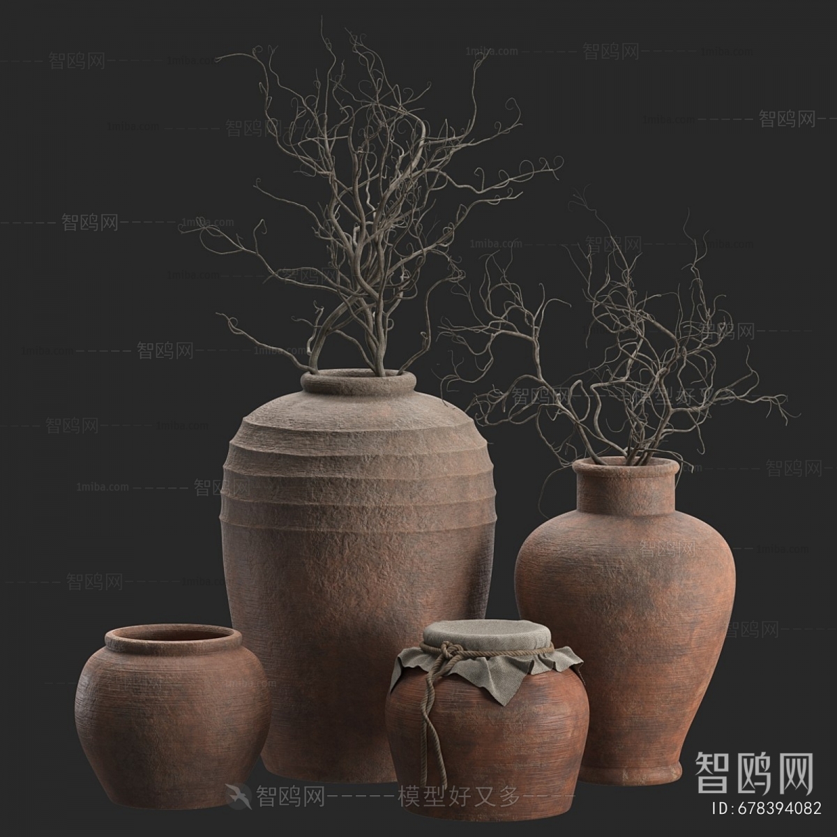 Wabi-sabi Style Clay Pot