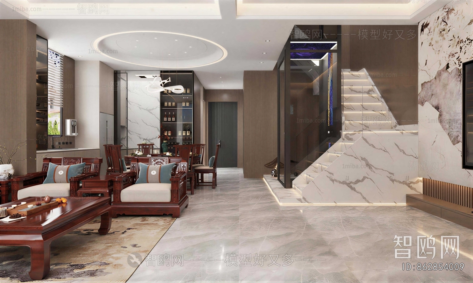 New Chinese Style Dining Room