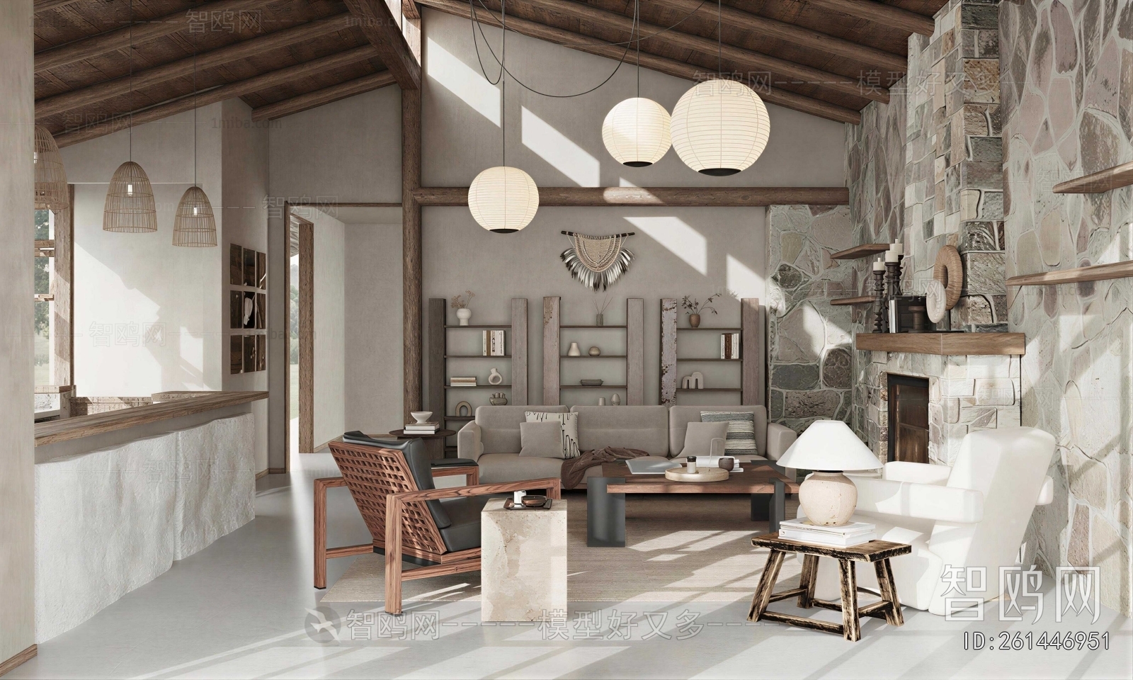 Wabi-sabi Style A Living Room