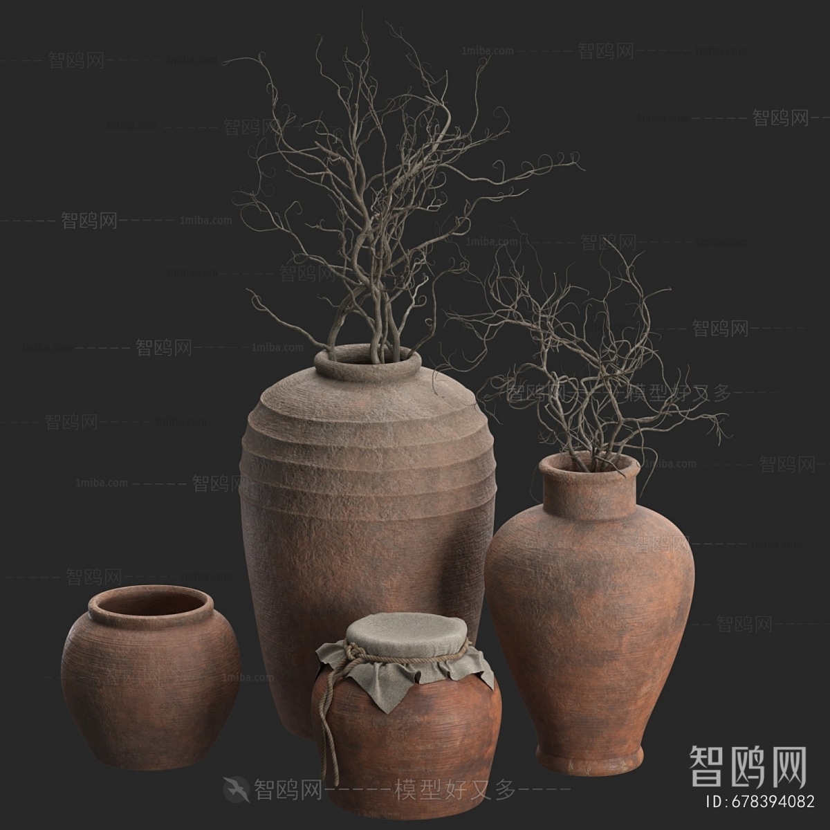 Wabi-sabi Style Clay Pot