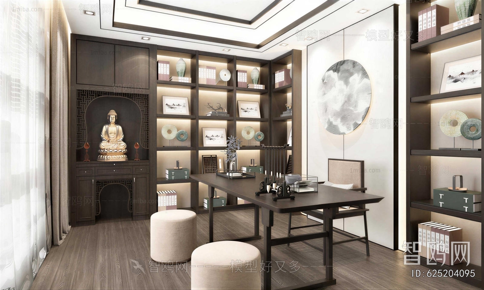 New Chinese Style Study Space