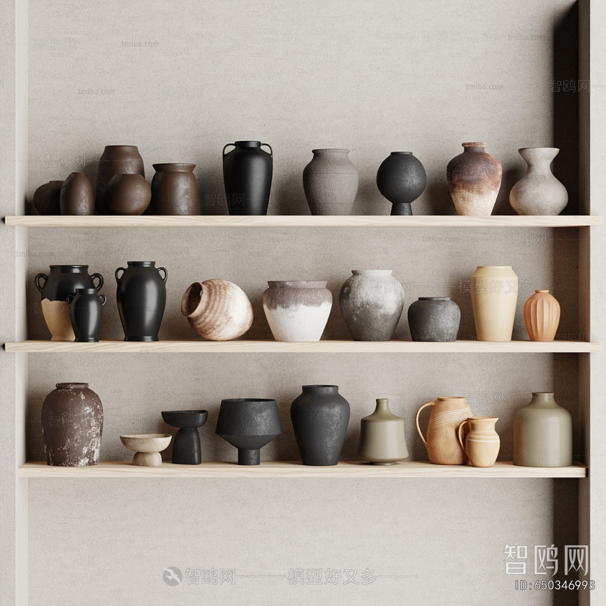 Wabi-sabi Style Clay Pot