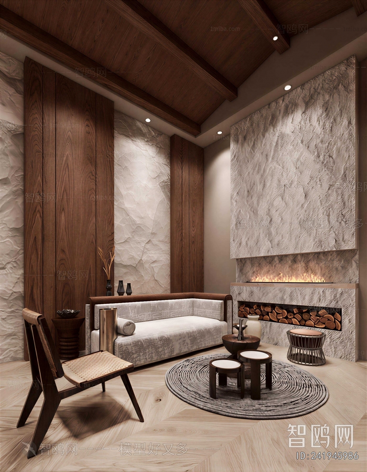Wabi-sabi Style A Living Room