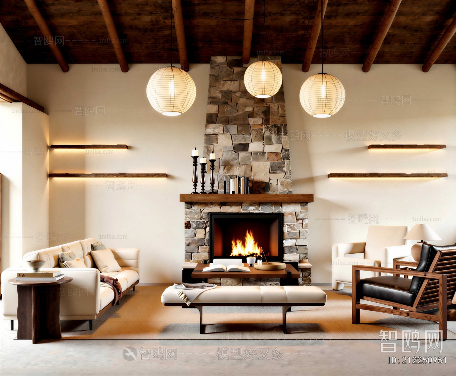 Wabi-sabi Style A Living Room