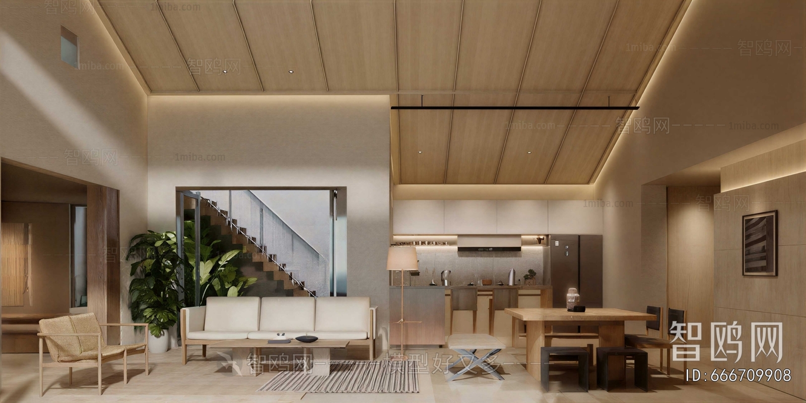 New Chinese Style A Living Room