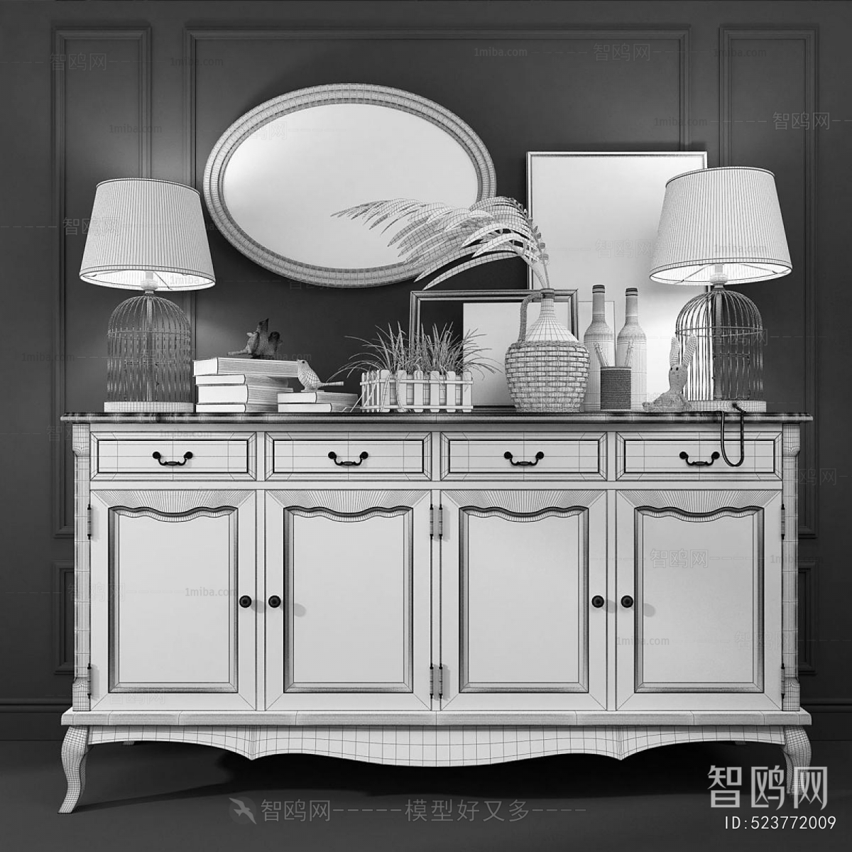 European Style Side Cabinet