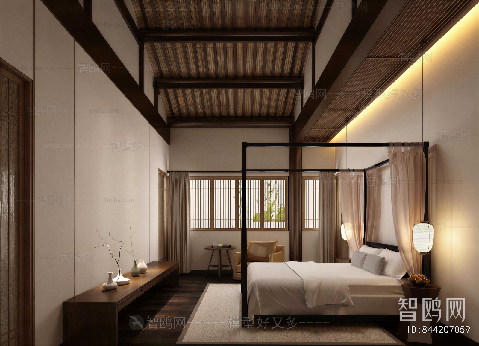 New Chinese Style Bedroom