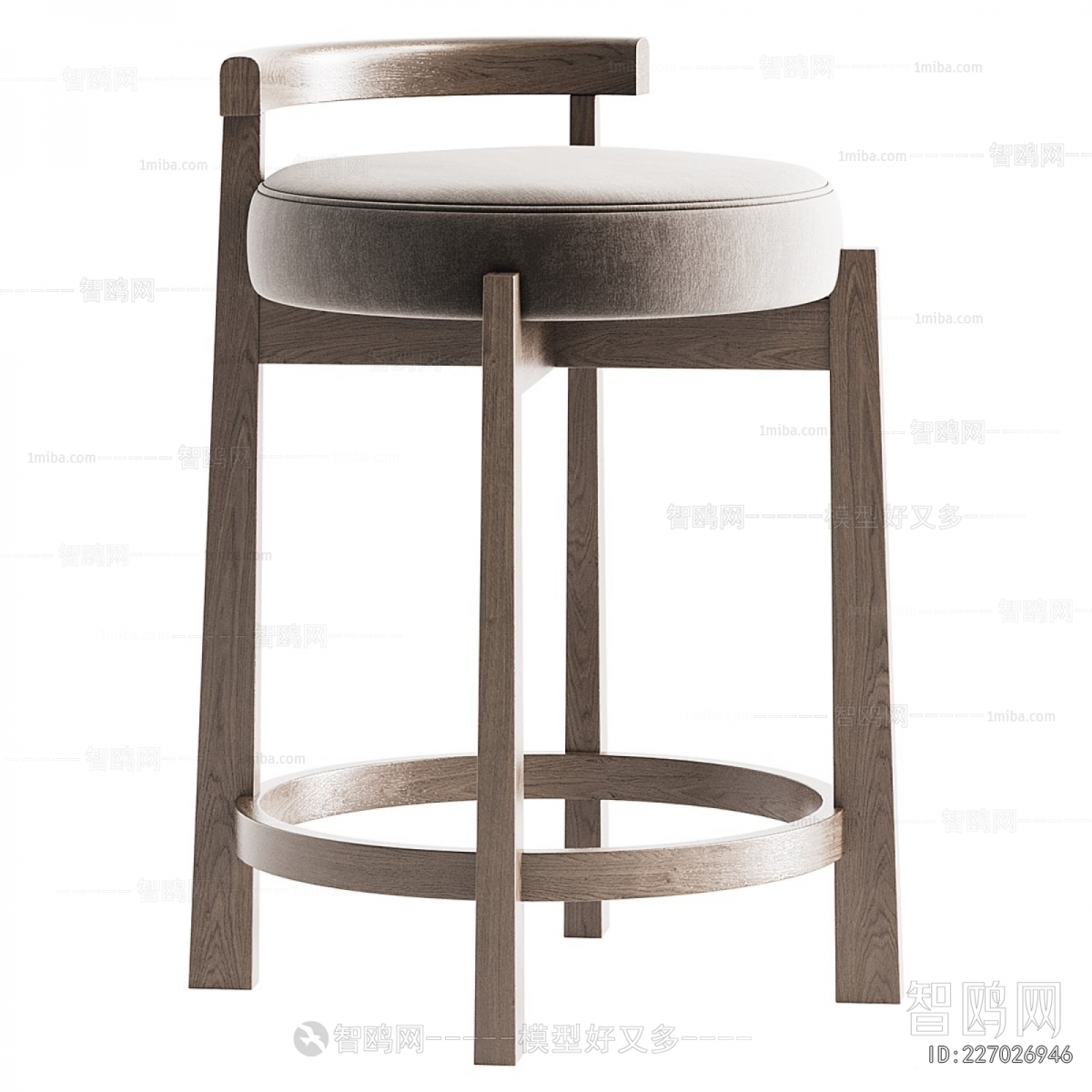 Wabi-sabi Style Bar Chair
