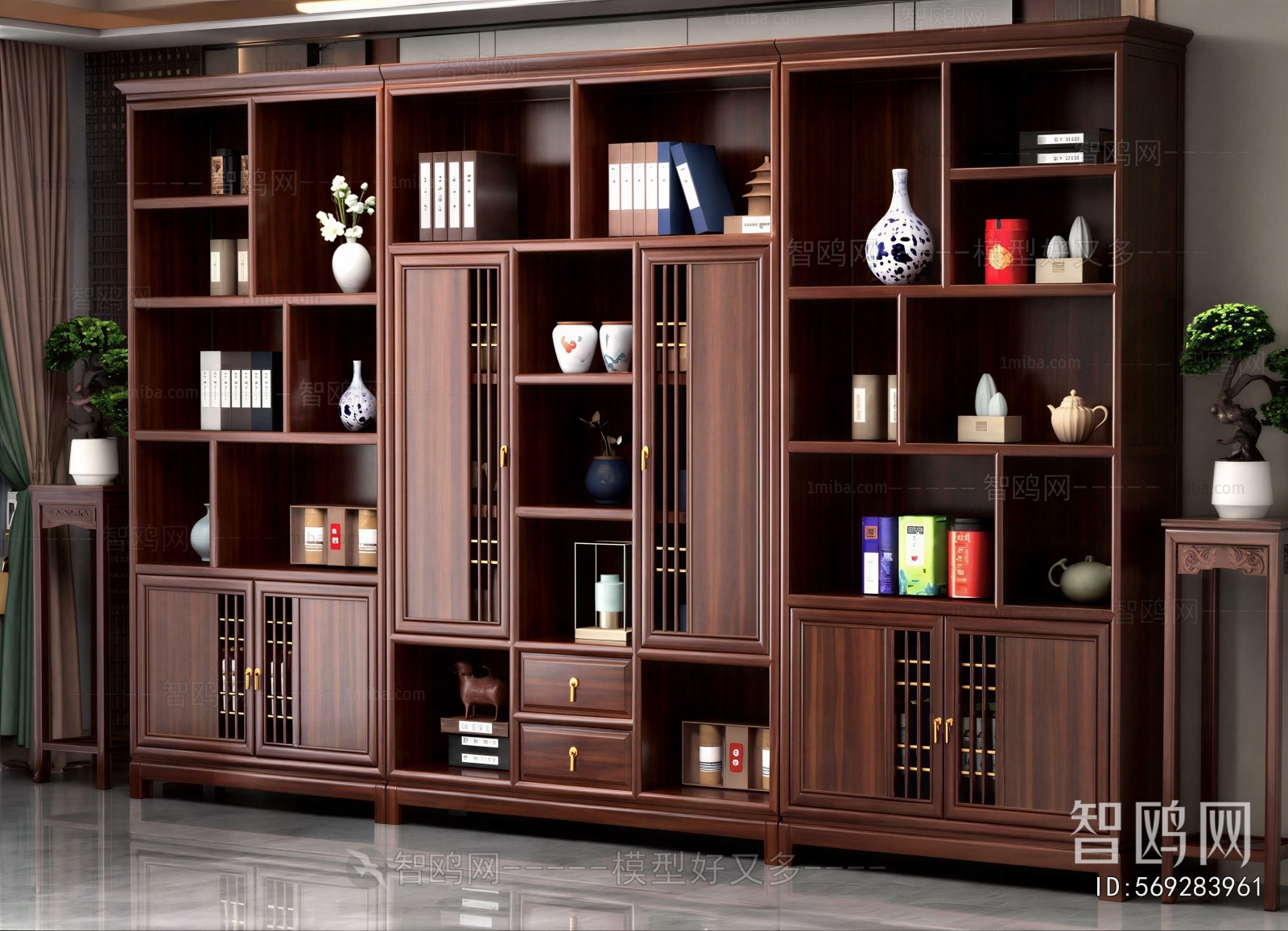 New Chinese Style Bookcase
