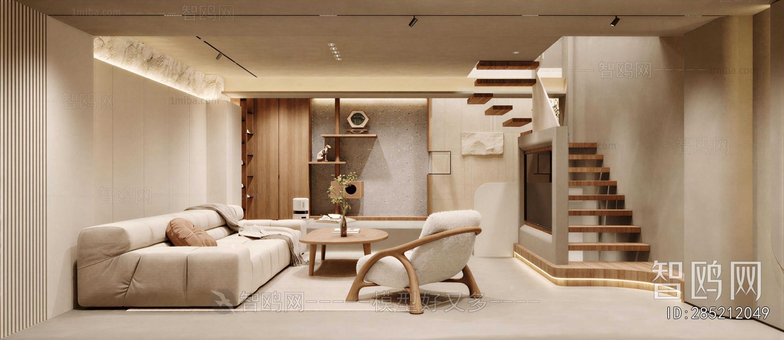 Wabi-sabi Style A Living Room