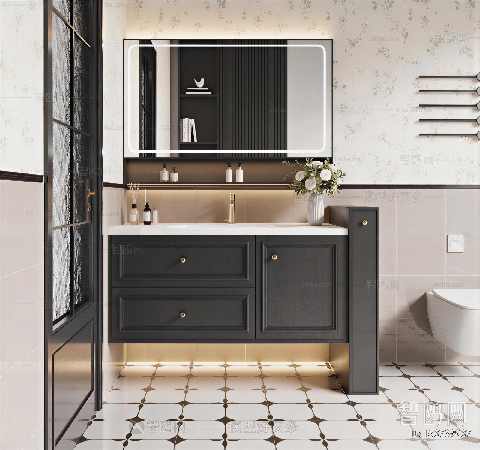 French Style Bathroom Cabinet