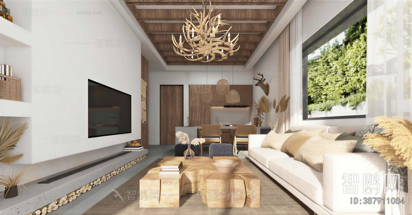 Wabi-sabi Style A Living Room