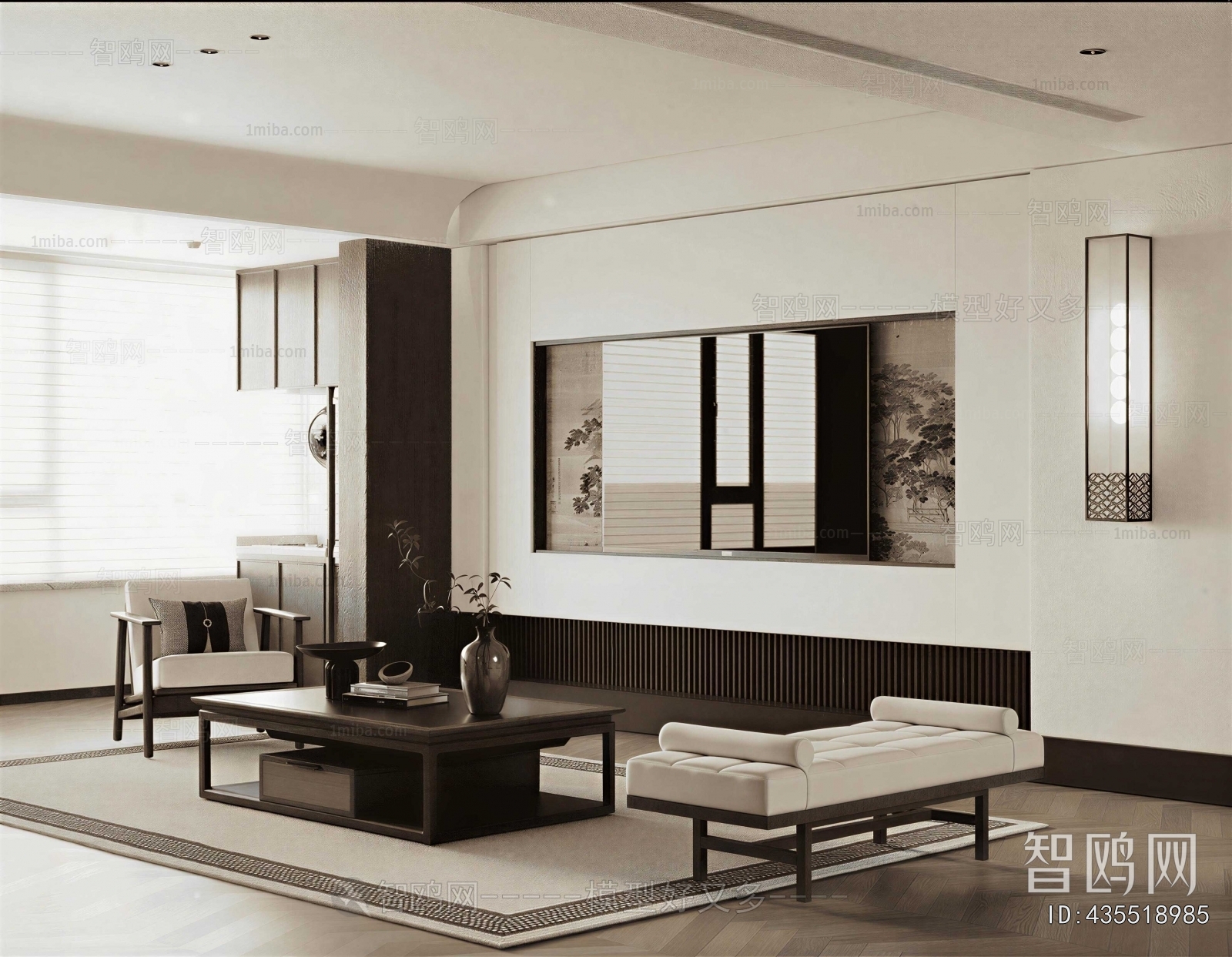 New Chinese Style A Living Room