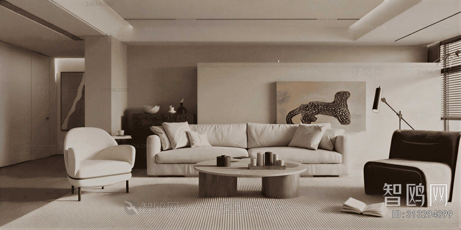 Wabi-sabi Style A Living Room