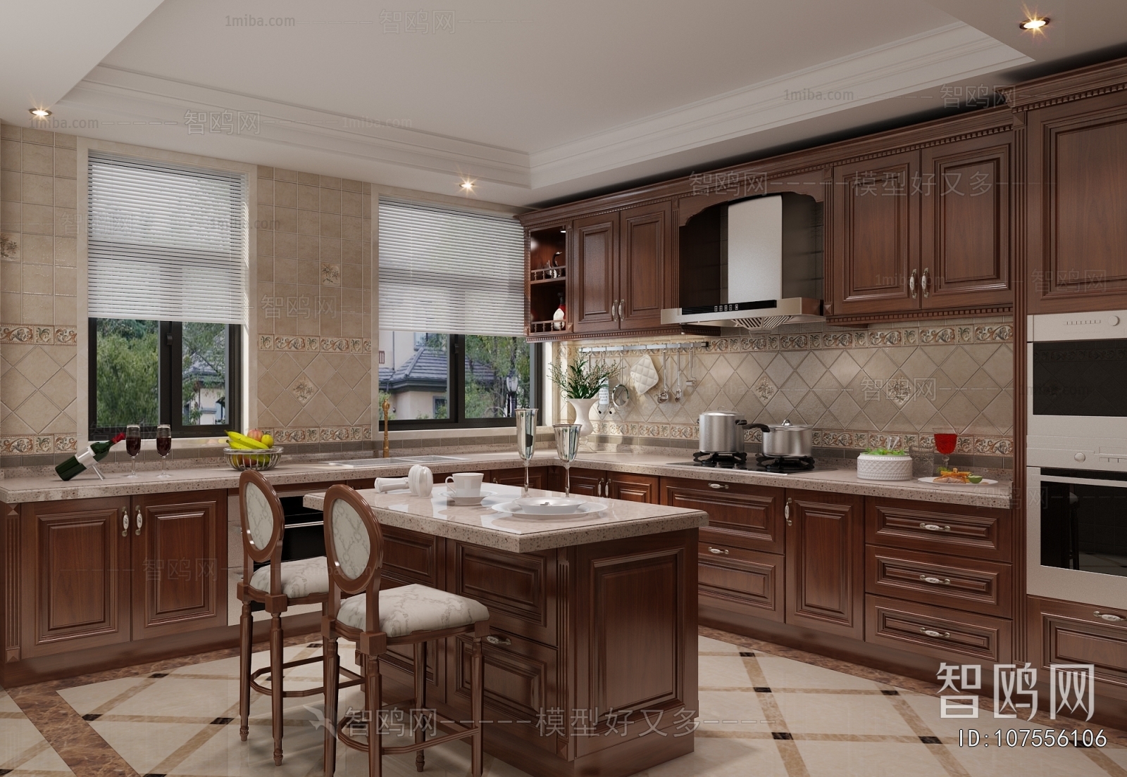 Simple European Style Dining Room