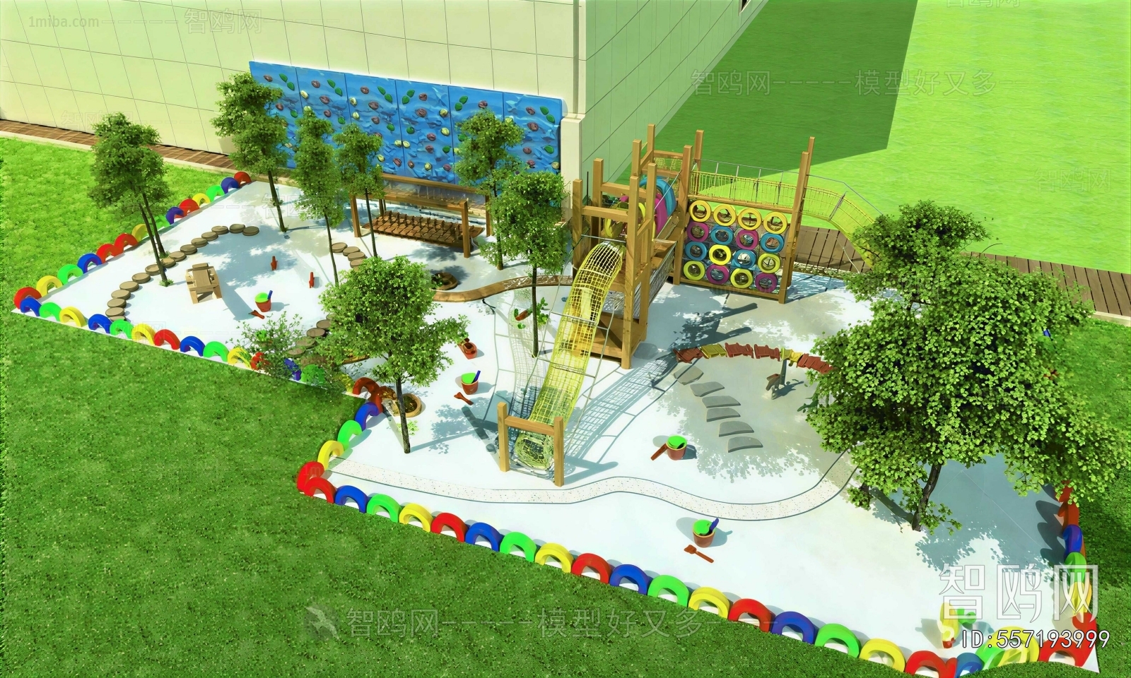 Modern Outdoor Space In Kindergarten