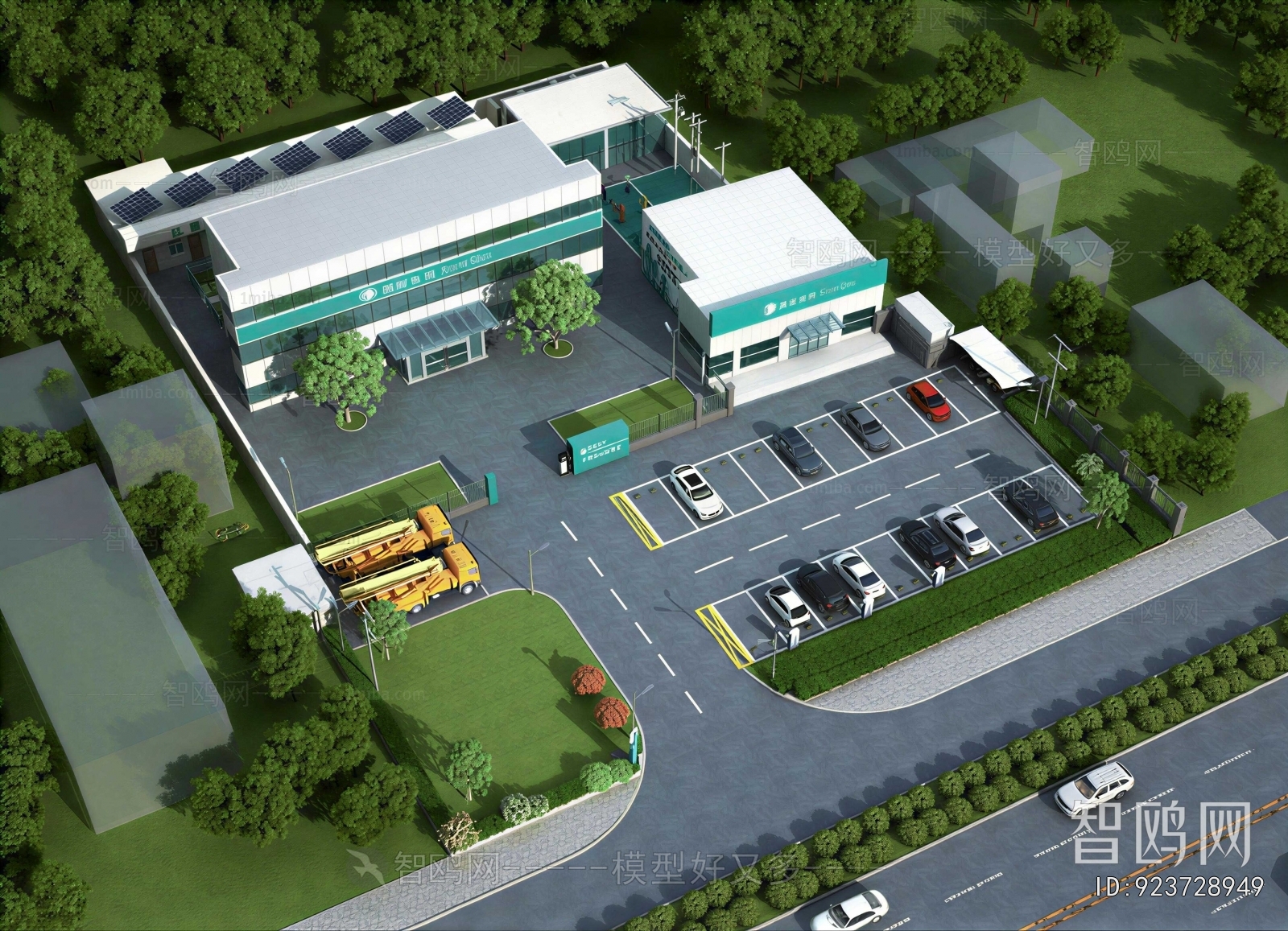 Modern Architectural Bird's-eye View Planning