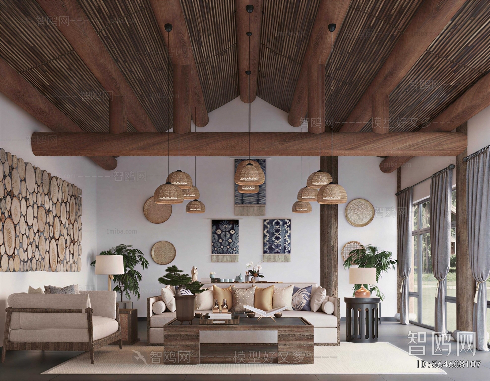 Wabi-sabi Style A Living Room