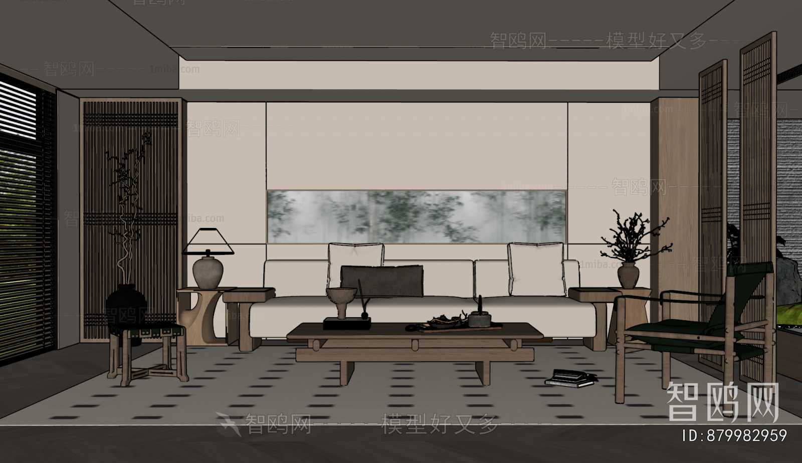 New Chinese Style A Living Room
