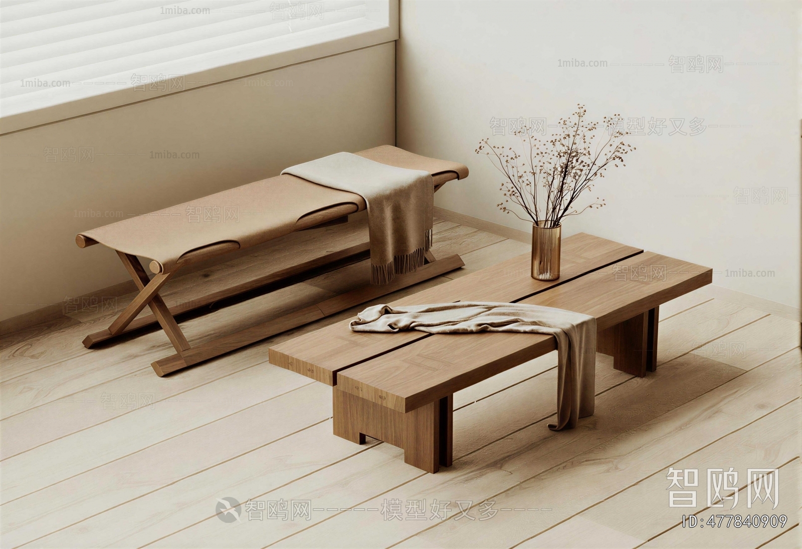 Wabi-sabi Style Bench