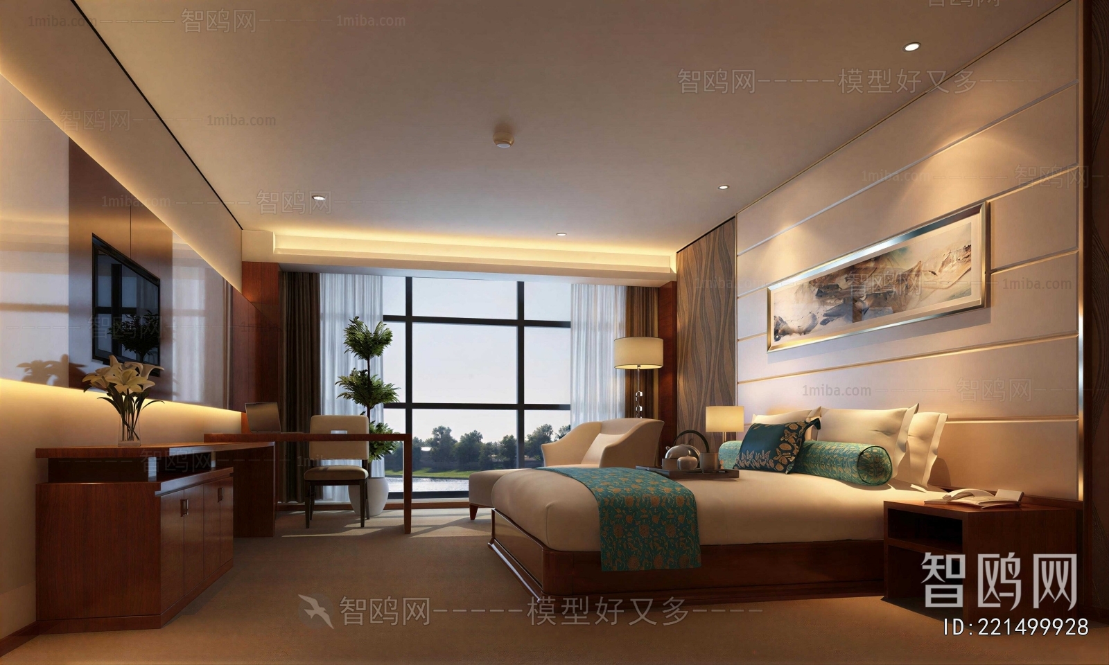 New Chinese Style Bedroom