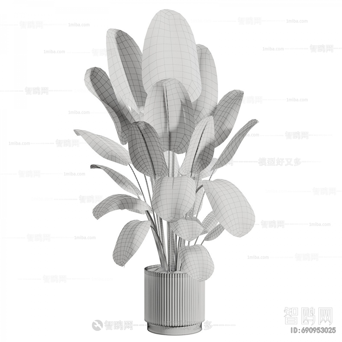 Modern Ground Green Plant Potted Plants