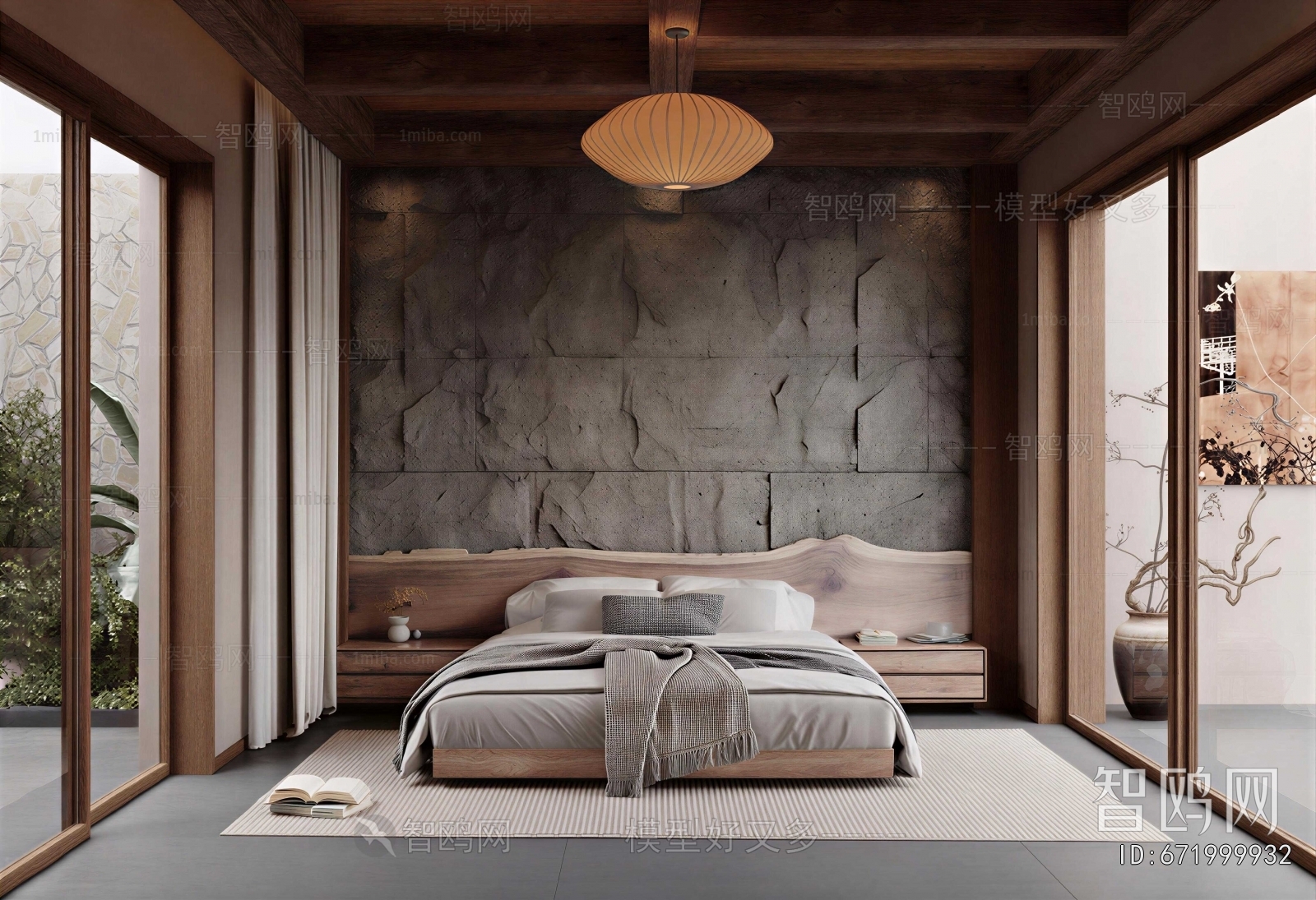 Wabi-sabi Style Bedroom