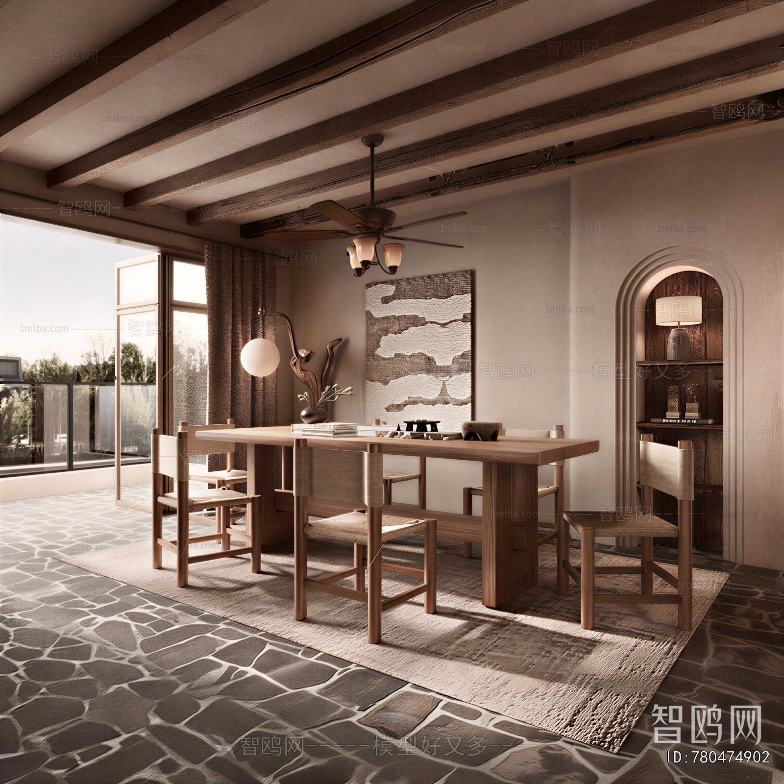 Wabi-sabi Style Dining Room