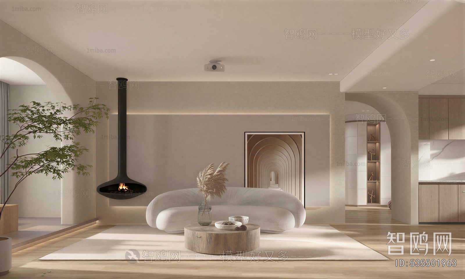 Wabi-sabi Style A Living Room