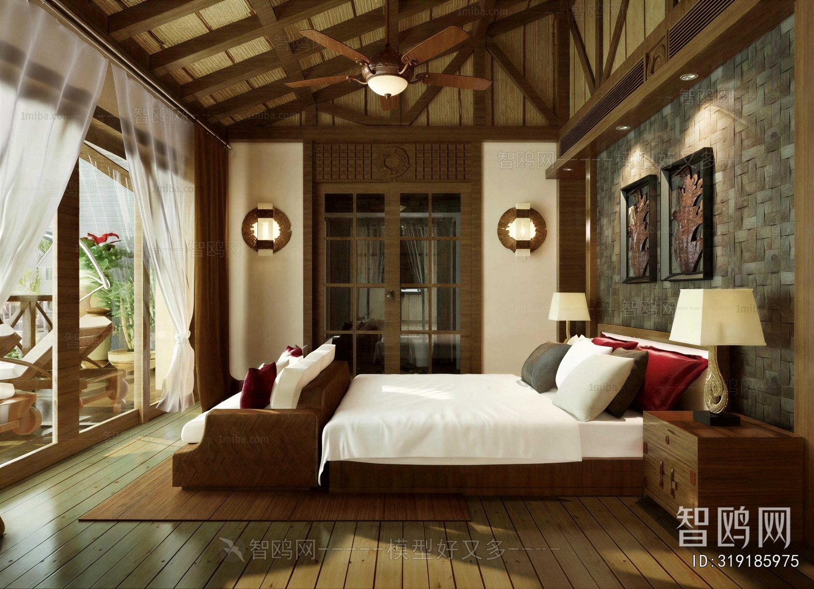 Southeast Asian Style Bedroom