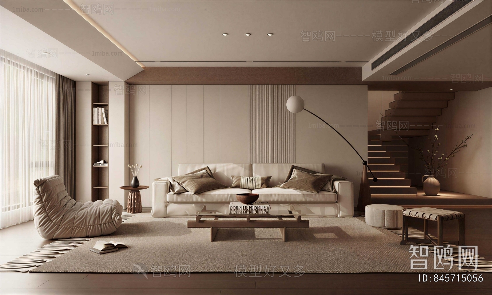 Wabi-sabi Style A Living Room