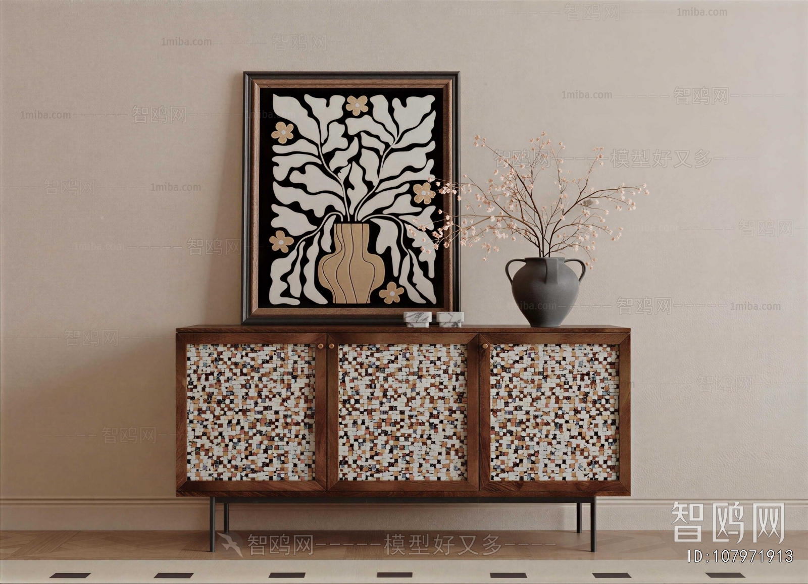 French Style Side Cabinet