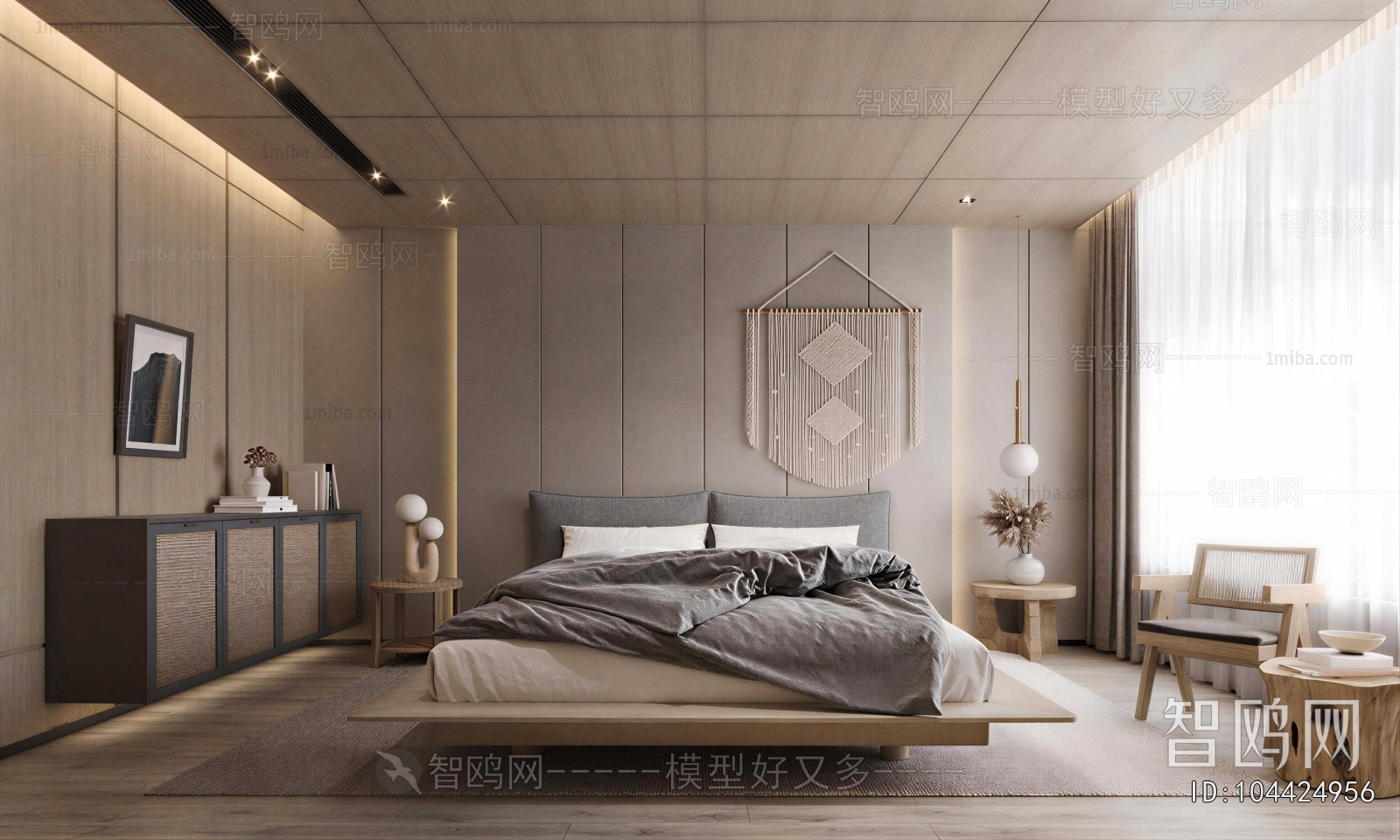 Wabi-sabi Style Bedroom