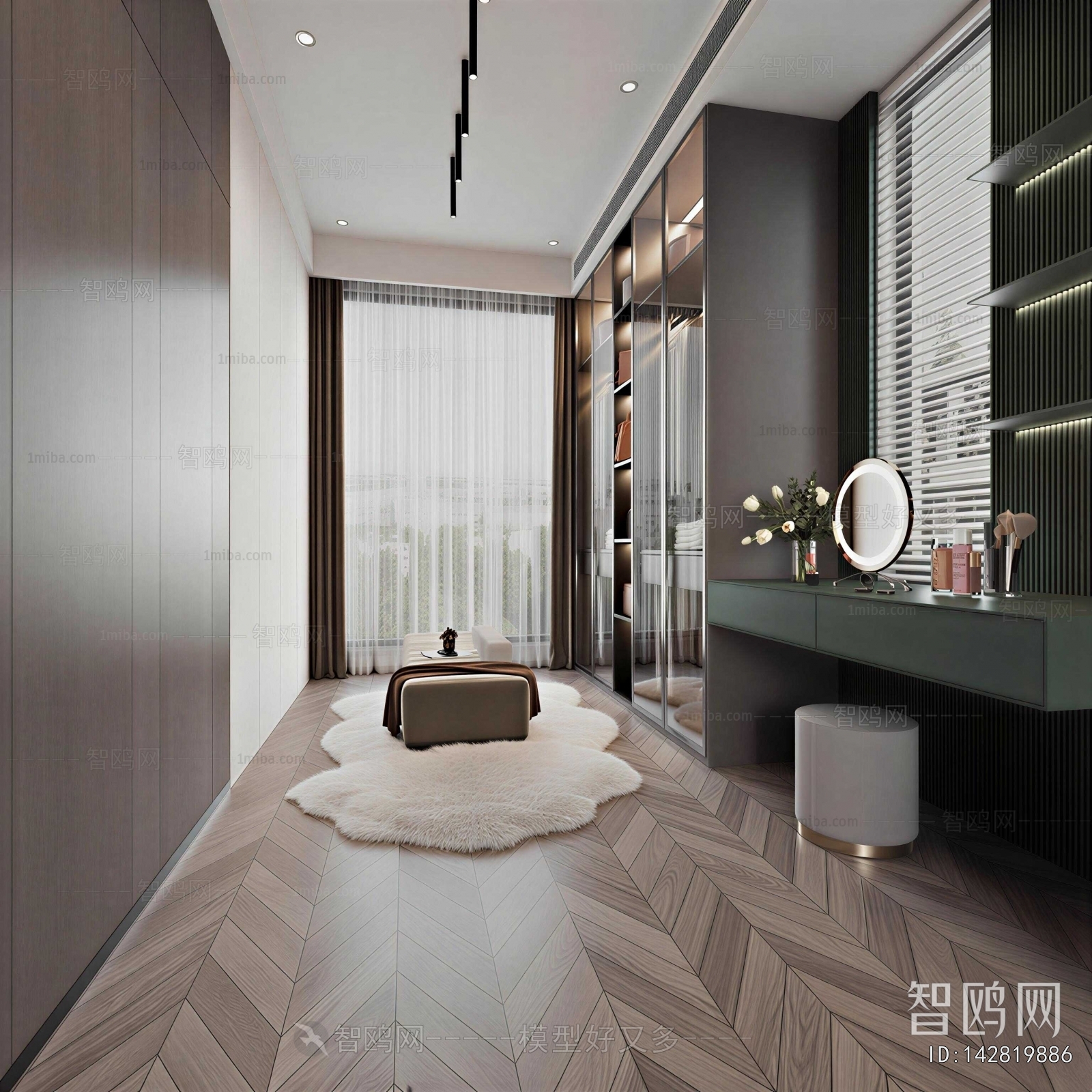 Modern Clothes Storage Area