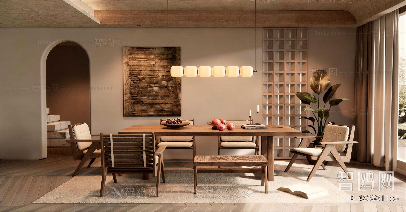 Wabi-sabi Style Dining Room