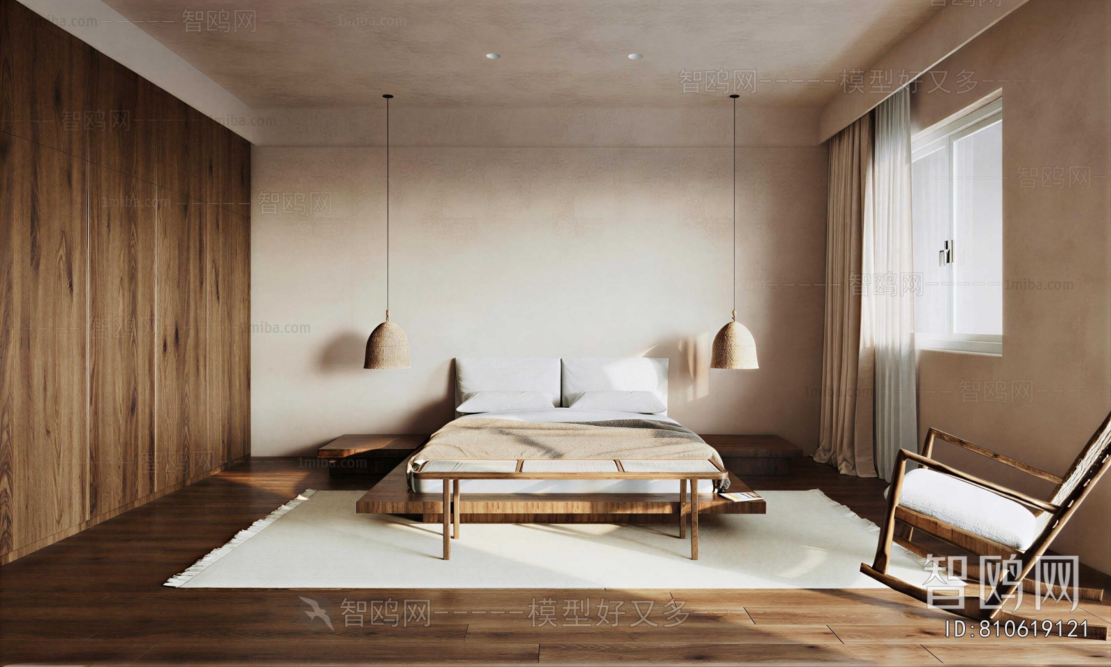 Wabi-sabi Style Bedroom