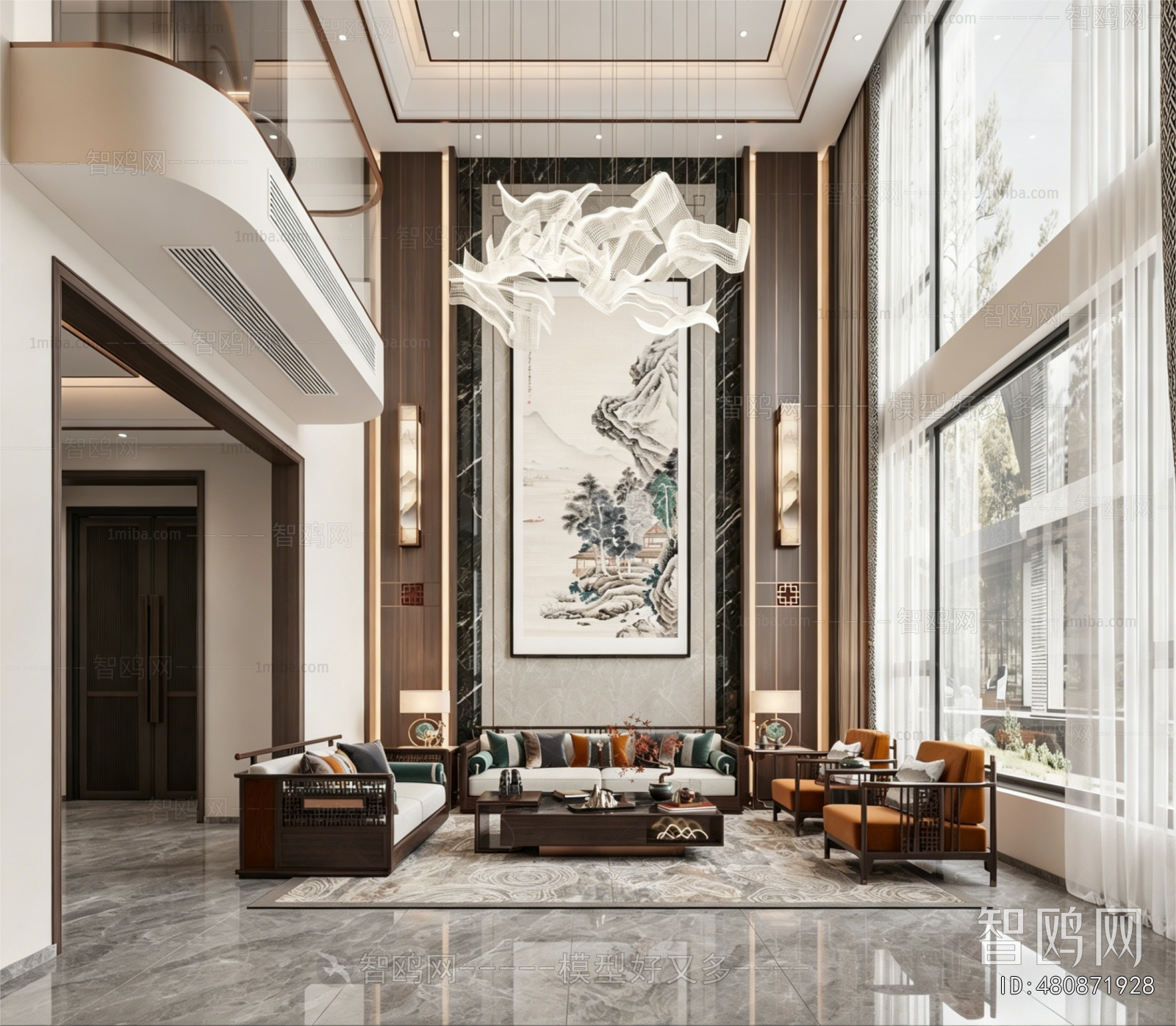 New Chinese Style A Living Room