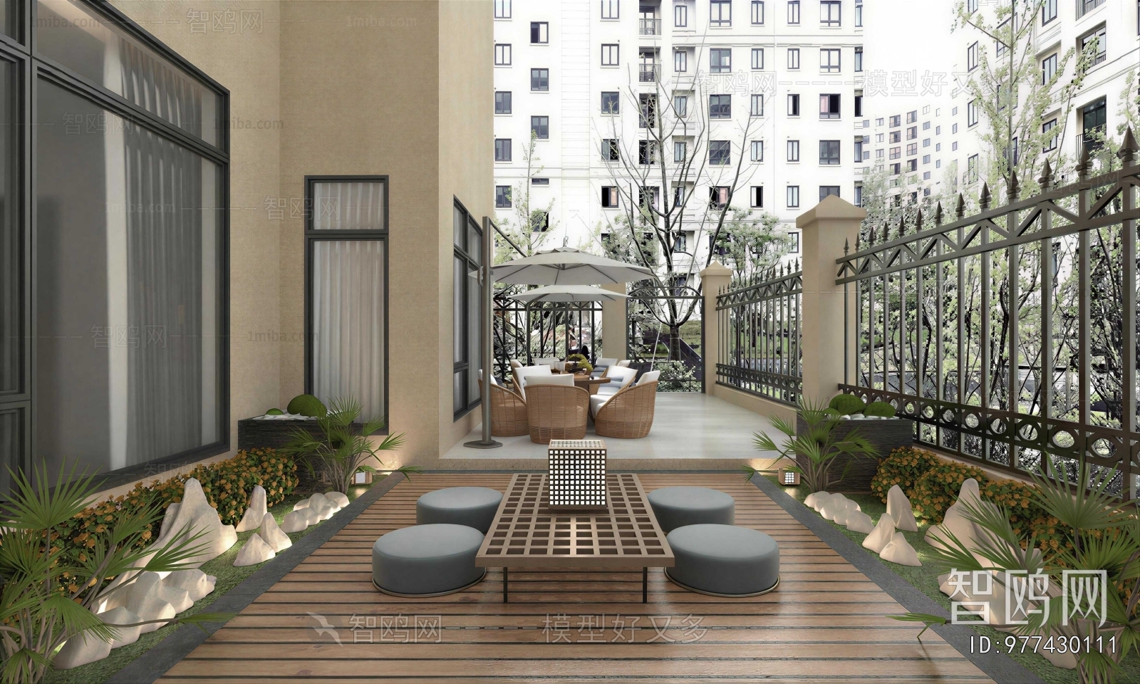 Modern Courtyard/landscape