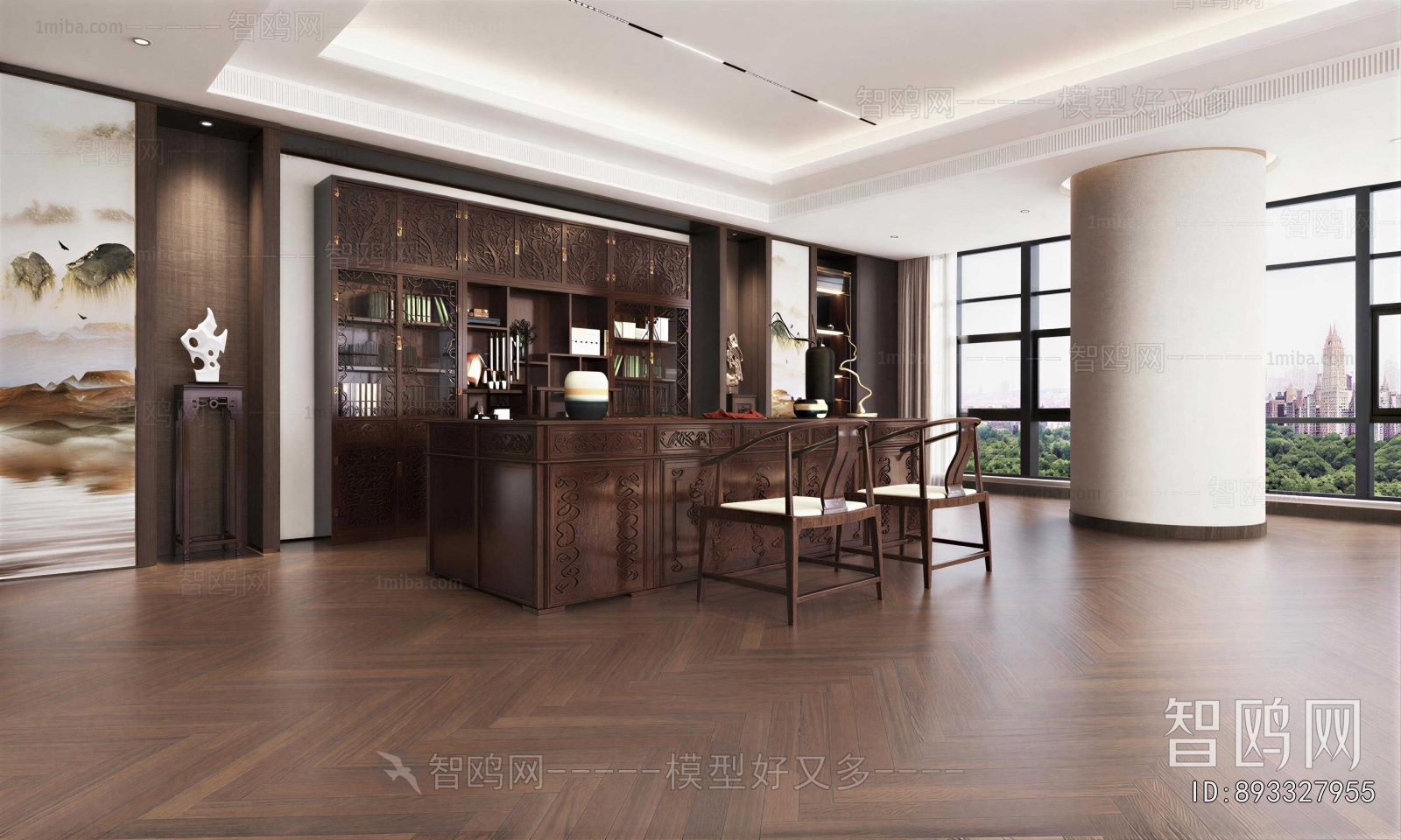 New Chinese Style Manager's Office
