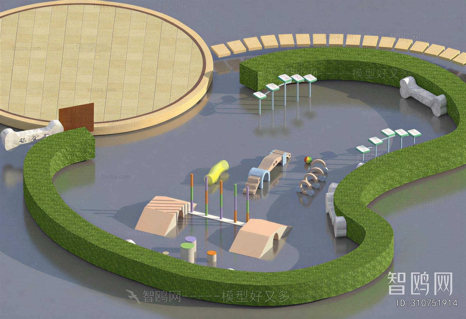 Modern Park Landscape
