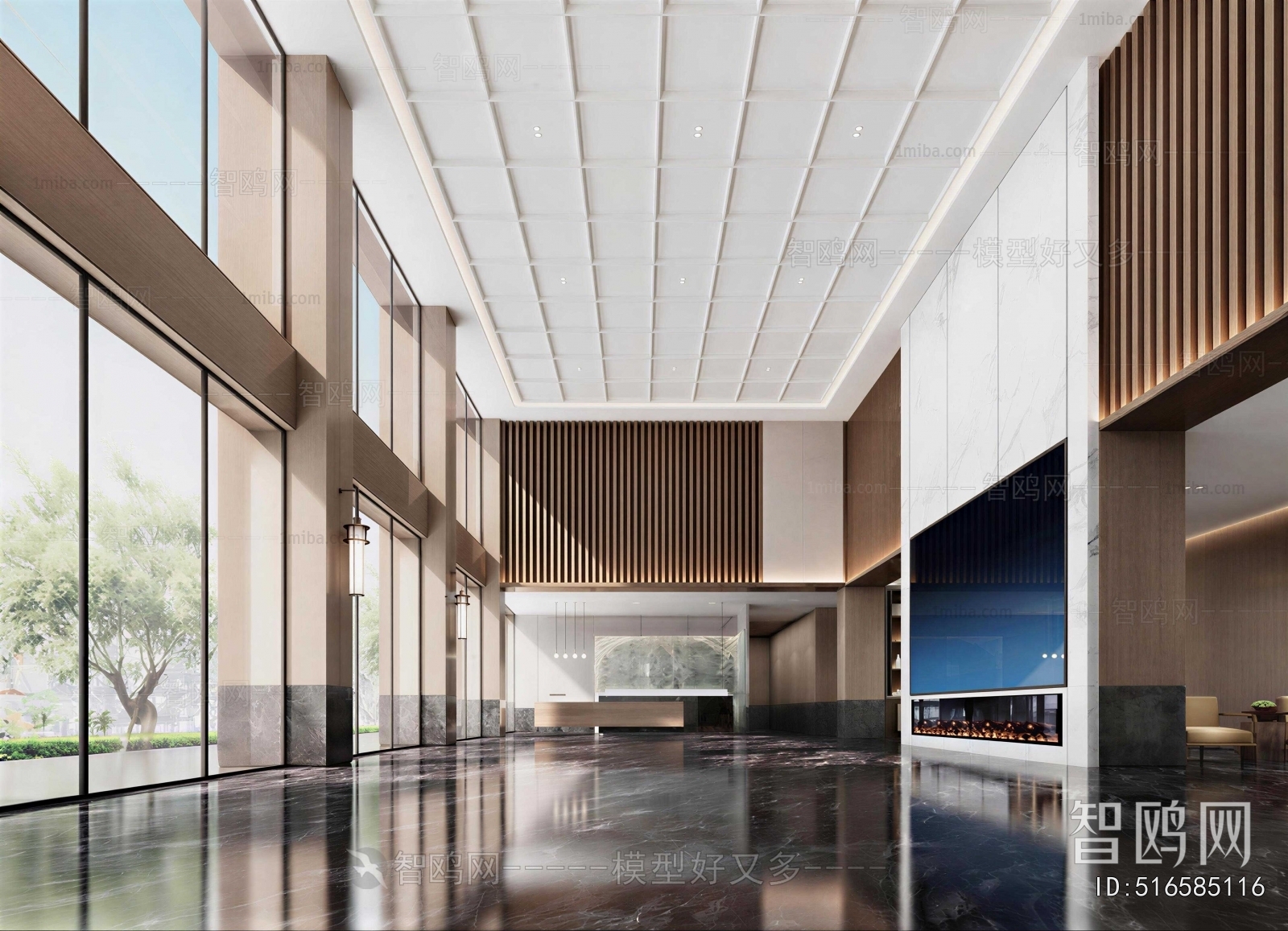 Modern Office Reception Desk
