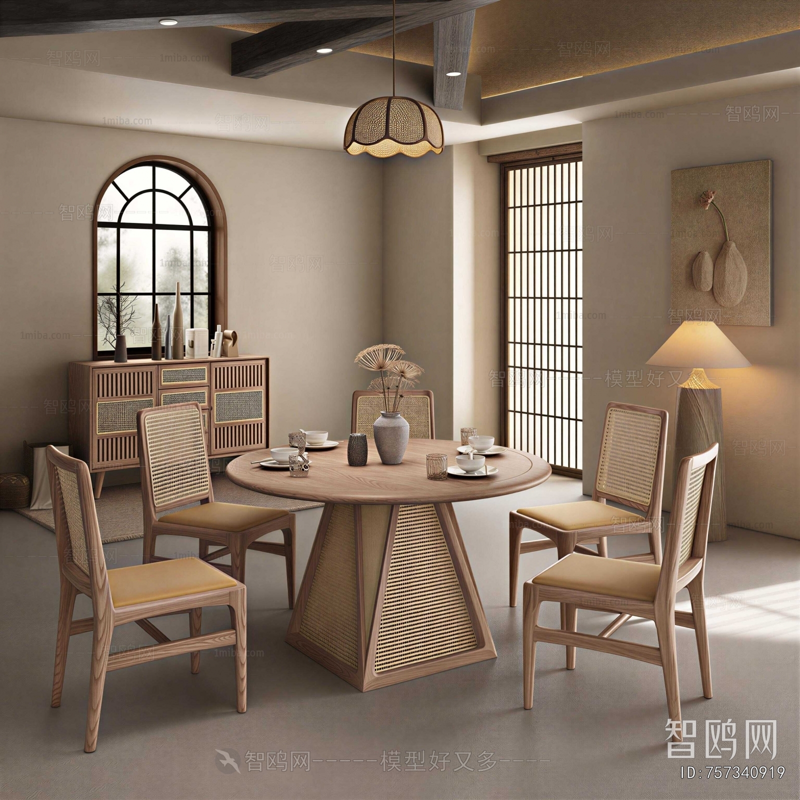 Wabi-sabi Style Dining Room
