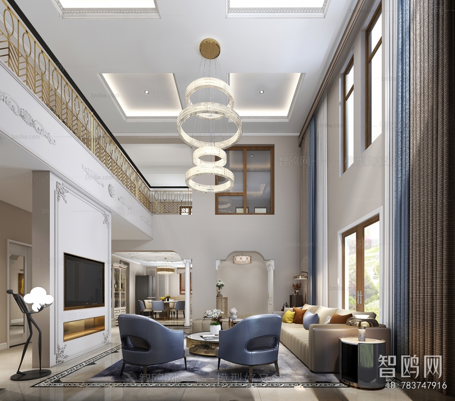 Simple European Style A Living Room