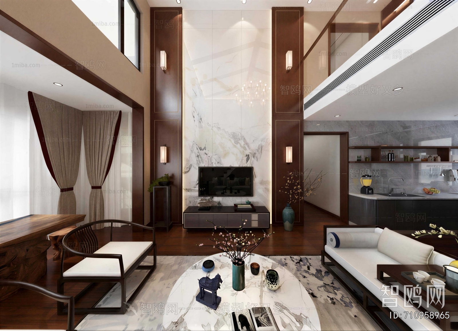 New Chinese Style A Living Room