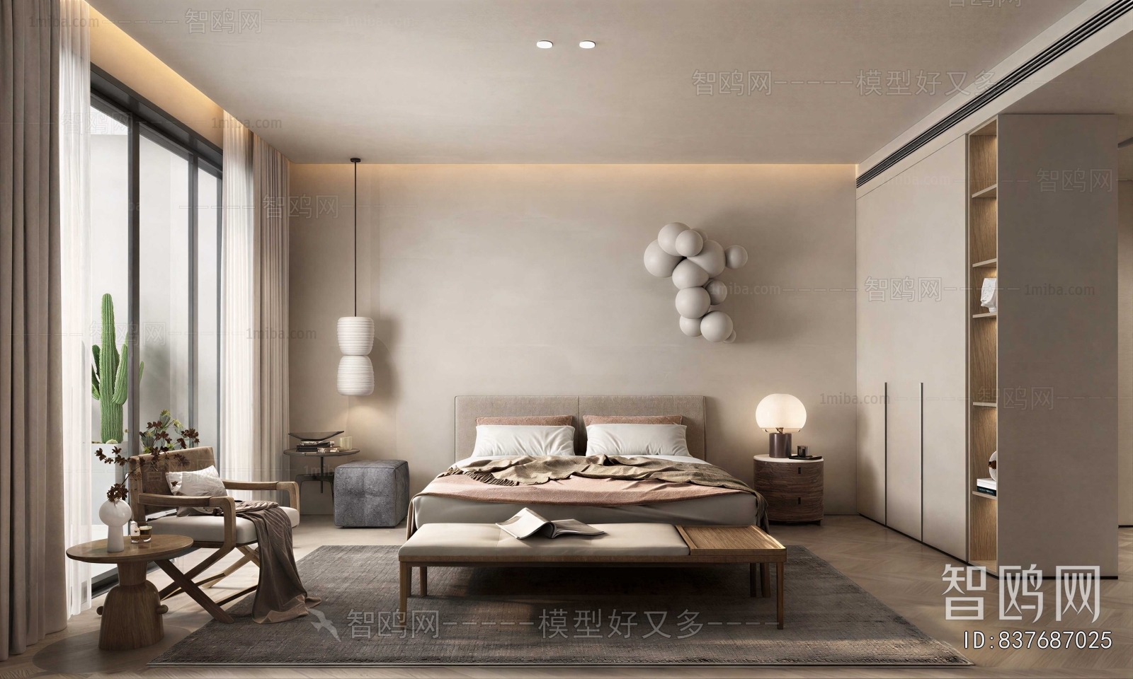 Wabi-sabi Style Bedroom